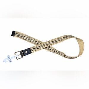 Steve Madden Black & Tan Woven belt size Small
